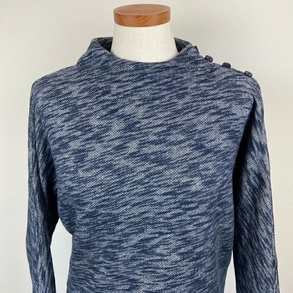 Point Sur Button-Sleeve Knit Sweater